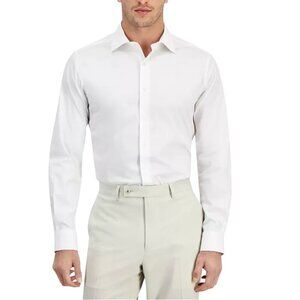 Alfani Men’s White Dress Shirt, Slim Fit, XL